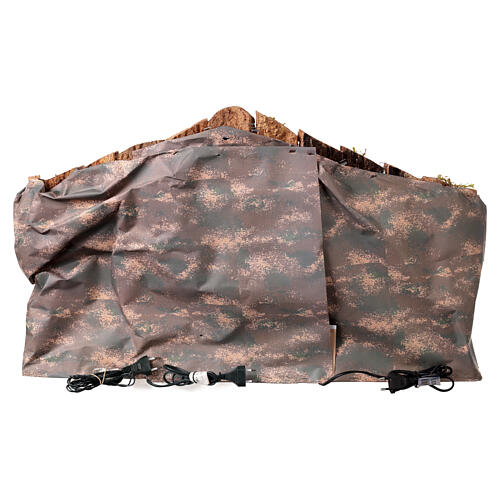 Décor crèche 10 cm complète 11 personnages résine 45x75x45 cm 9