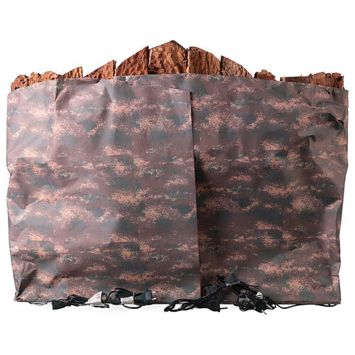 Borgo presepe Napoletano 10 cm completo 13 pz luci cascata forno mulino vento 80x65x60 cm 10