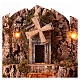Complete Neapolitan Nativity Scene 10 cm, 13 pcs Lights Waterfall Oven Windmill 80x65x60 cm s3