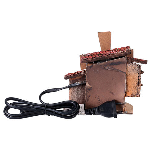 Animated windmill for 4-6 cm Nativity Scene, 10x10x10 cm 4