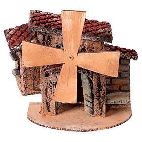 Moulin à vent animé pour crèche 4-6 cm 10x10x10 cm