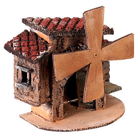 Moulin à vent animé pour crèche 4-6 cm 10x10x10 cm
