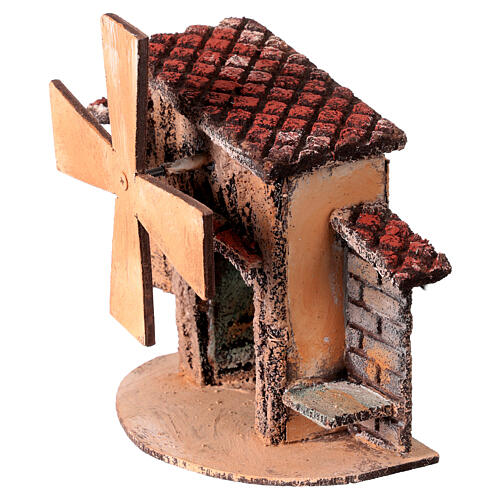 Mulino a vento con motorino presepe 4-6 cm 10x10x10 cm 3