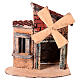 Cabaña con molino de viento funcional belén 6-8 cm 15x10x15 cm s1