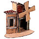 Casetta con mulino a vento funzionante presepe 6-8 cm 15x10x15 cm s3