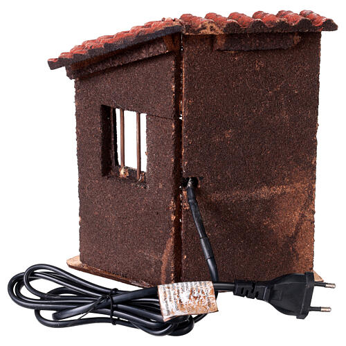 Mulino a vento a corrente 20x15x20 cm presepe 8-10 cm 4