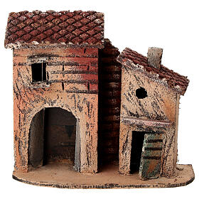 Borgo con casette presepe 6 cm 15x15x10 cm