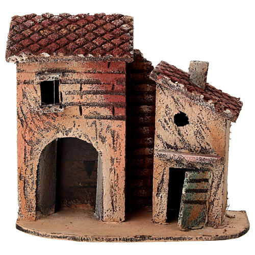 Borgo con casette presepe 6 cm 15x15x10 cm 1