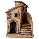 Borgo con casette e scala presepe 6 cm 10x15x10 cm s1