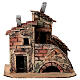 Borgo con casette e ponticello 15x15x10 cm per presepe 4-6 cm s1