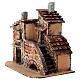Borgo con casette e ponticello 15x15x10 cm per presepe 4-6 cm s2