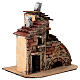 Borgo con casette e ponticello 15x15x10 cm per presepe 4-6 cm s3