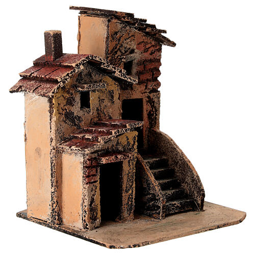 Assorted houses for 4 cm Nativity Scene, 10x15x10 cm 3