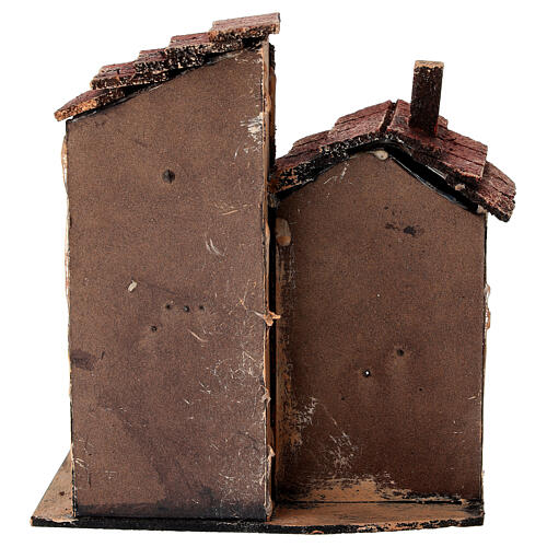 Maisons différentes hauteurs pour crèche 4 cm 10x15x10 cm 4