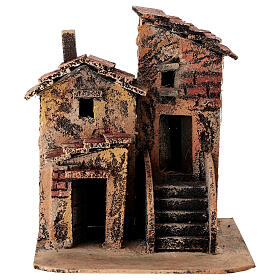 Domki o różnej wysokości, do szopki 4 cm, 10x15x10 cm