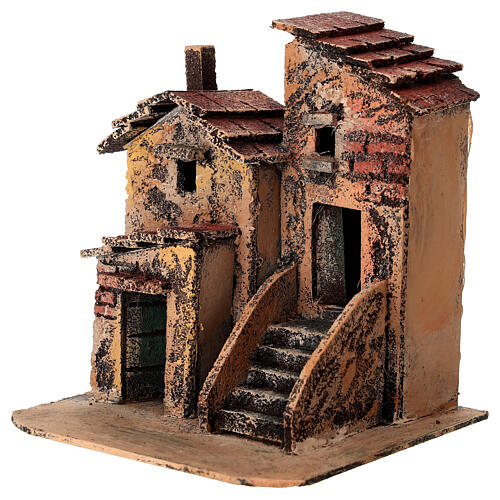 Different height small houses for nativity scene 4 cm 10x15x10 cm 2