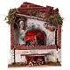 Forno a legna con lampada effetto fiamma presepe 10-12 cm 15x20x10 cm s1