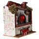 Forno a legna con lampada effetto fiamma presepe 10-12 cm 15x20x10 cm s3