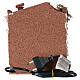Forno a legna con lampada effetto fiamma presepe 10-12 cm 15x20x10 cm s4