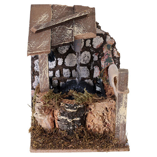 Fontana con bucato con pompa cm 15x10x15 cm presepi 6-8cm 1