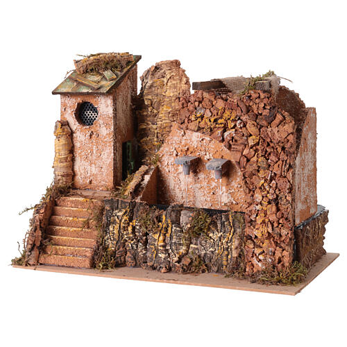 Brunnen mit drei Wasserstrahlen und kleiner Pumpe, für 10–12-cm-Krippe – 30 × 25 × 20 cm 4