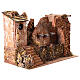 Fontana 3 getti con pompa ed ambientazione presepe 10-12 cm 30x25x20 cm s2