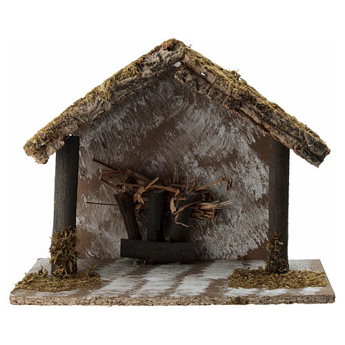 Capanna vuota per presepe Natività 20x25x15 cm statuine 8-10cm  1