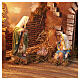 Capanna Sacra Famiglia con luce 40x60x30 cm presepe 8-10 cm s2