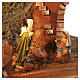 Capanna Sacra Famiglia con luce 40x60x30 cm presepe 8-10 cm s4