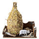 Botte de foin avec moutons 15x15x10 cm pour crèche 8-10 cm s1