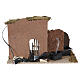 Lighted Nativity Stable with 10 cm, water mill, 30x50x30cm s6