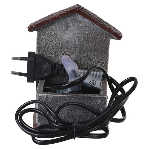 Fontana con pompa cm 12x10x12 in resina presepe 8cm 4