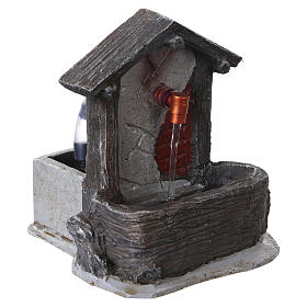 Fontana funzionante con pompa cm 15x12x12 cm in resina presepi 8cm