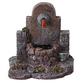 Classic style fountain with pump, 12x15x12 cm, for 8 cm Nativity Scenes
