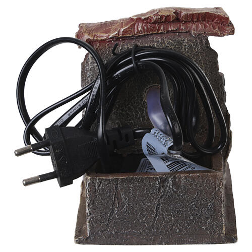Resin fountain with water, 12x10x12 cm, for 8 cm Nativity Scenes 4