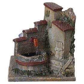 Nativity Fountain with Working Water 8 cm, 15x10x15cm