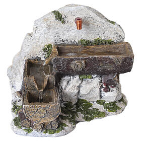 Fontaine 3 étages pour crèches 10 cm 20x20x25 cm en résine