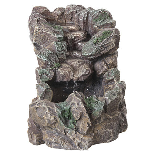Décor montagneux avec cascade 15x10x20 cm pour crèches 8-10 cm 1