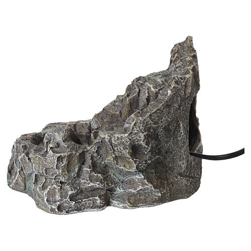 Cascata con pompa e rocce cm 15x15x20 in resina presepi 10-12 5