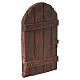 Resin gate, 10x6 cm, painted wood effect for 8-10 cm Nativity Scene s3