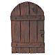 Portone per presepi 8-10cm in resina dipinto a legno 10x5 cm s1
