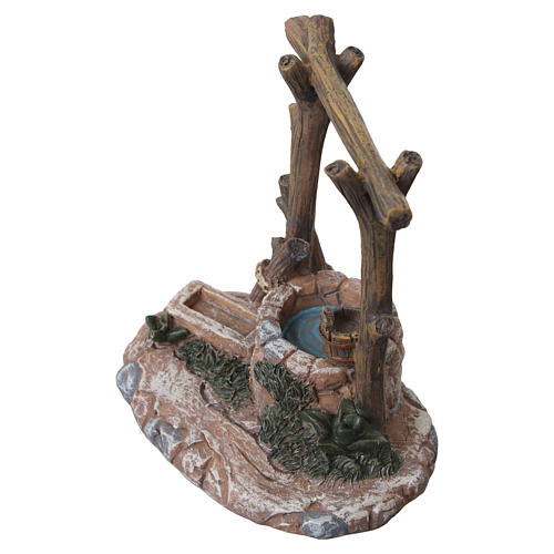 Studnia z poidełkiem, żywica, 10×10×6 cm, szopka 8–10 cm 3