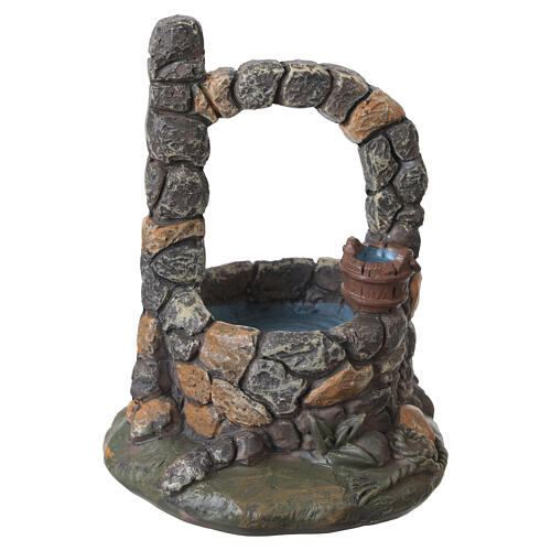 Pozo en miniatura resina 10x10 cm estatuas belenes 8-10 cm 1