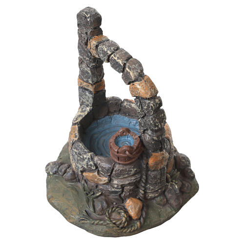 Pozo en miniatura resina 10x10 cm estatuas belenes 8-10 cm 2