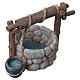 Resin well with bucket and rope, 10x15x10 cm, for 10 cm Nativity Scenes s3
