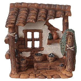 Peixaria do pescador 10x10x5 cm em resina para presépios 6-8 cm