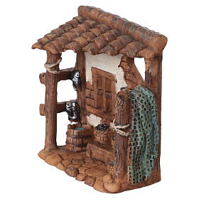 Fishmonger's Shop Figurine, 10x10x5 cm in Resin for 6-8 cm Nativity Scenes