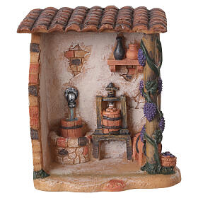 Bottega del vinaio resina 10x10x5cm presepe 6-8cm