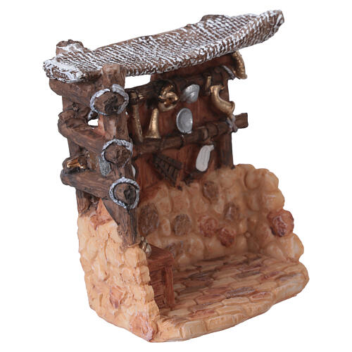 Atelier du musicien en résine 10x10x5,5 cm pour crèches 6-8 cm 3