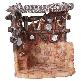 Bottega del Musicista in resina 10x10x5,5cm presepi 6-8 cm
